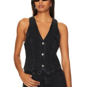Agolde Heller Vest in Black